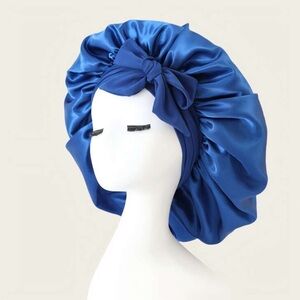 Satin Blue Hair Bonnet